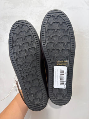Miu Miu Unlined Leather Boat Shoes Black, 37
