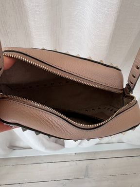 Valentino Garavani Dark Beige Rockstud Camera Bag