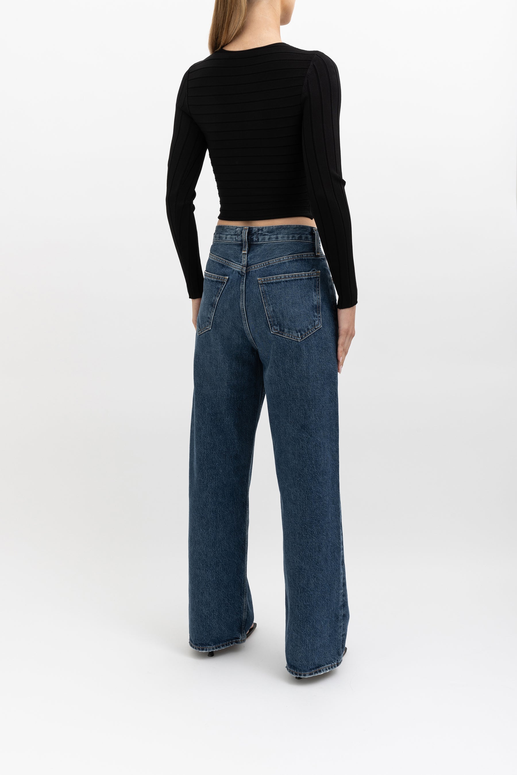 Cropped Crepe Woven Top