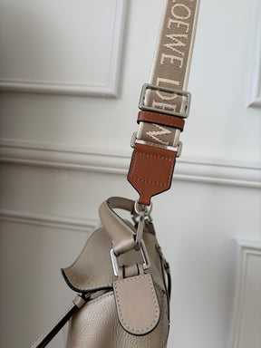 Loewe Small Puzzle Bag In Light Taupe With Anagram Strap