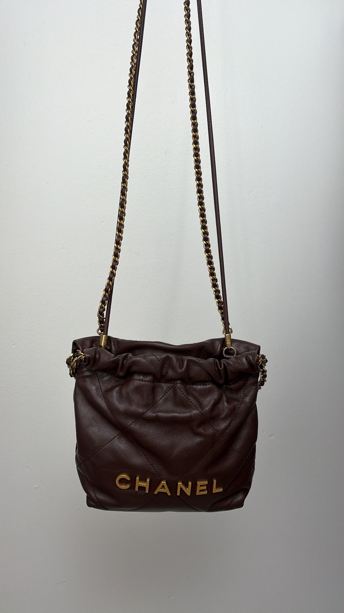 Chanel 22 Mini in Chocolate Brown Leather