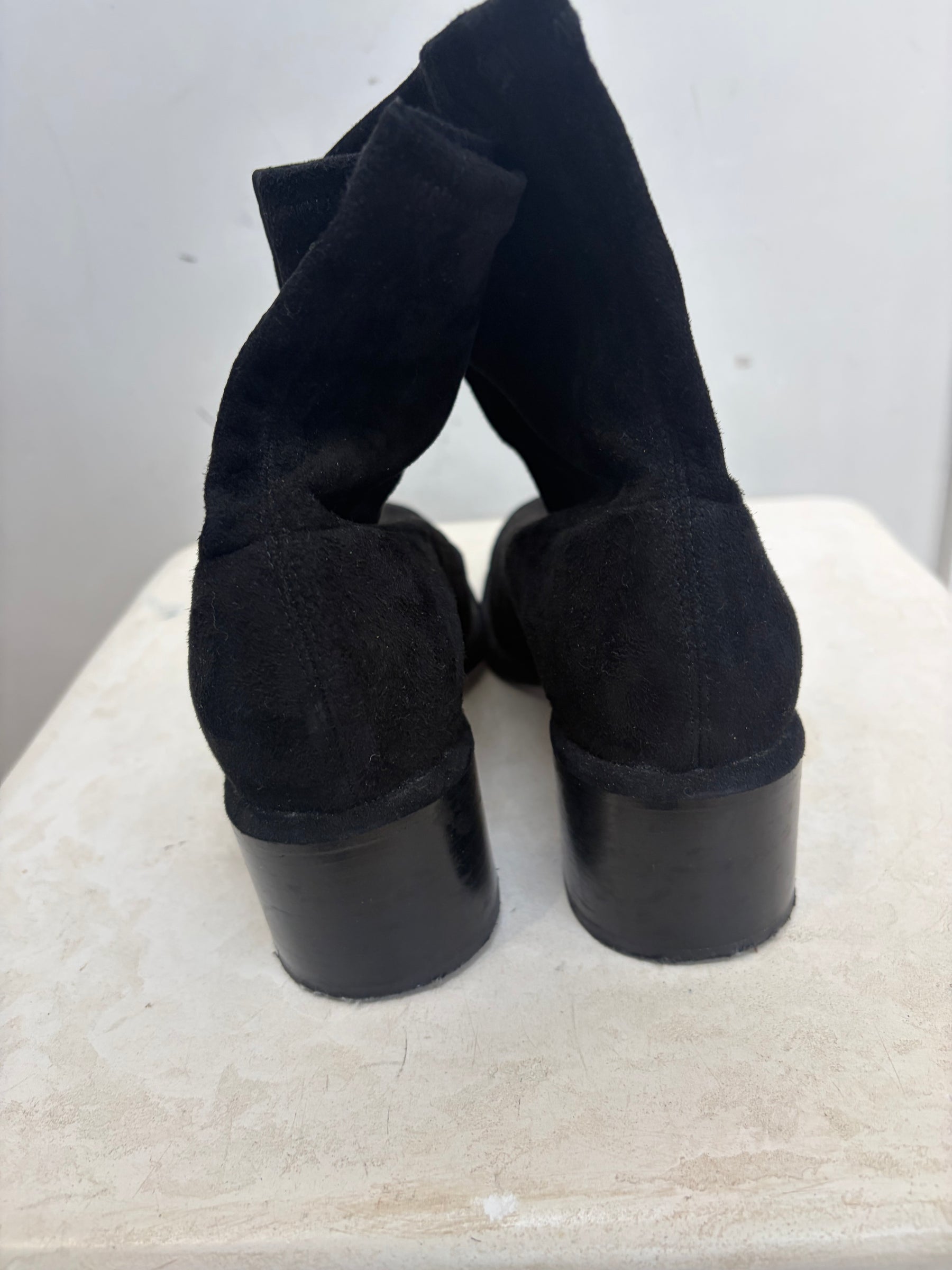 Dear Frances Black Suede Ankle Boots, 39.5