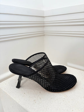 Studio Amelia Mesh Dolly Mules Black, 38