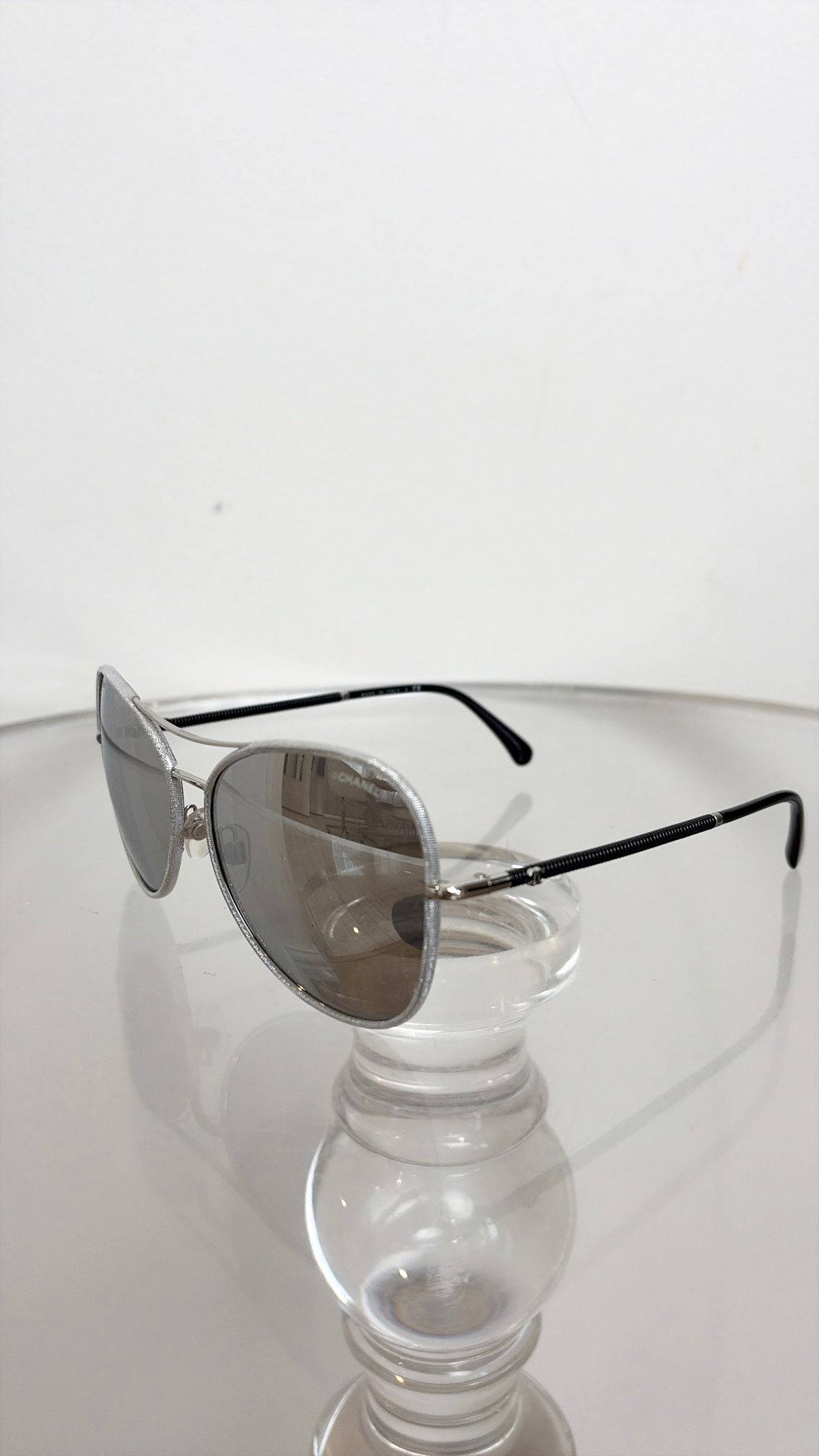 Chanel Silver Reflective Sunglasses