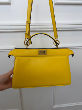 Fendi Yellow Leather ISeeU East-West Peekaboo