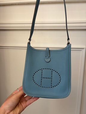 Hermès Blue Jean Mini Evelyn