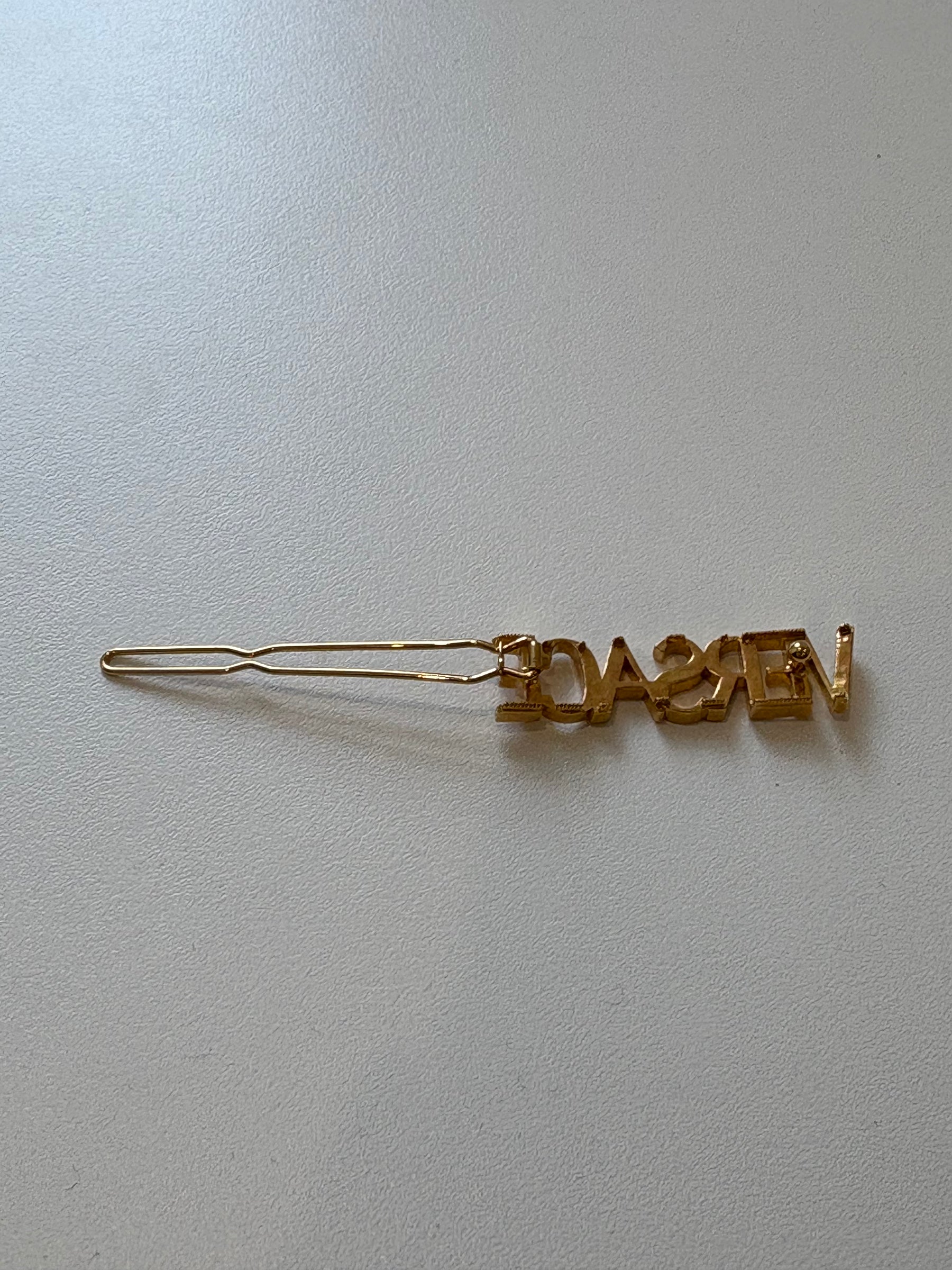Versace Gold Logo Hair Clip