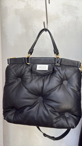 Maison Margiela Black Leather Glam Slam Shopper Tote