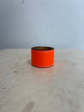 Loewe Anagram Snap Leather Bracelet Fluro Orange, OS