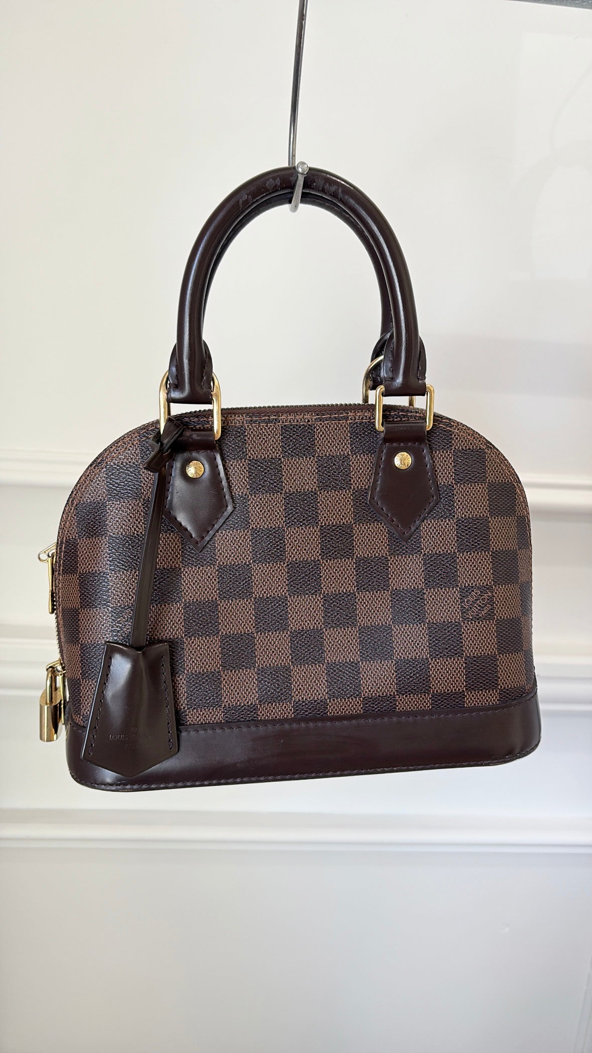 Louis Vuitton Damier Alma BB In Brown Lock & Key