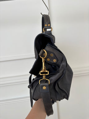 Proenza PS1 Leather Satchel Bag In Carbon