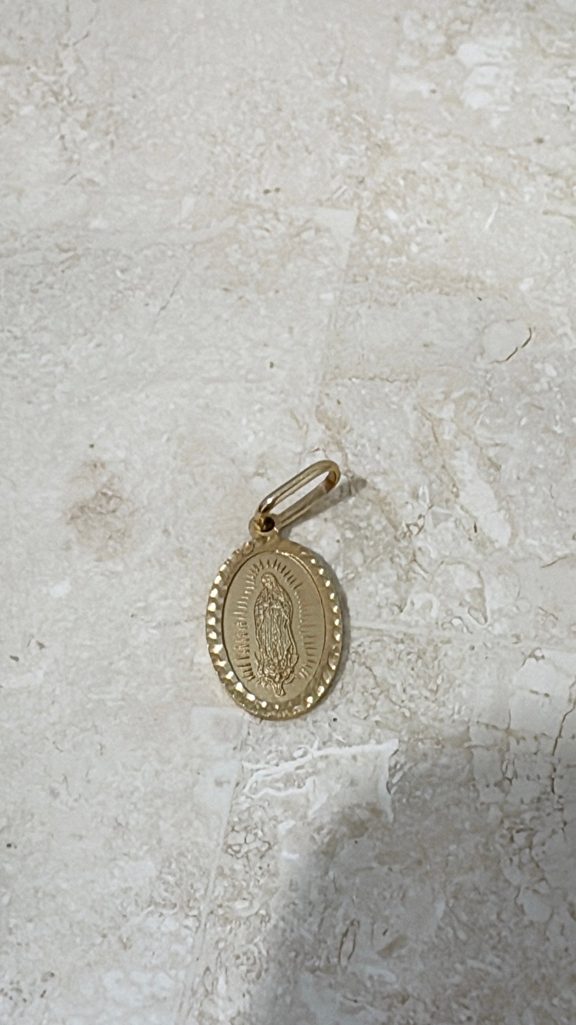 Baby Anything Santa Maria Guadalupe Pendant 14k Yellow Gold
