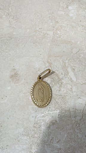 Baby Anything Santa Maria Guadalupe Pendant 14k Yellow Gold
