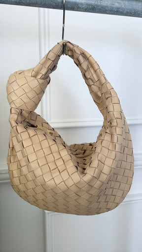 Bottega Veneta Beige  Intracciato Jodie Bag