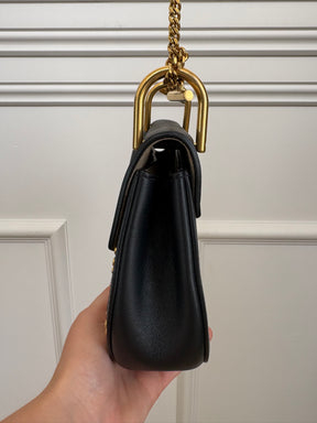 Chloé Black Leather Studded Drew Bag