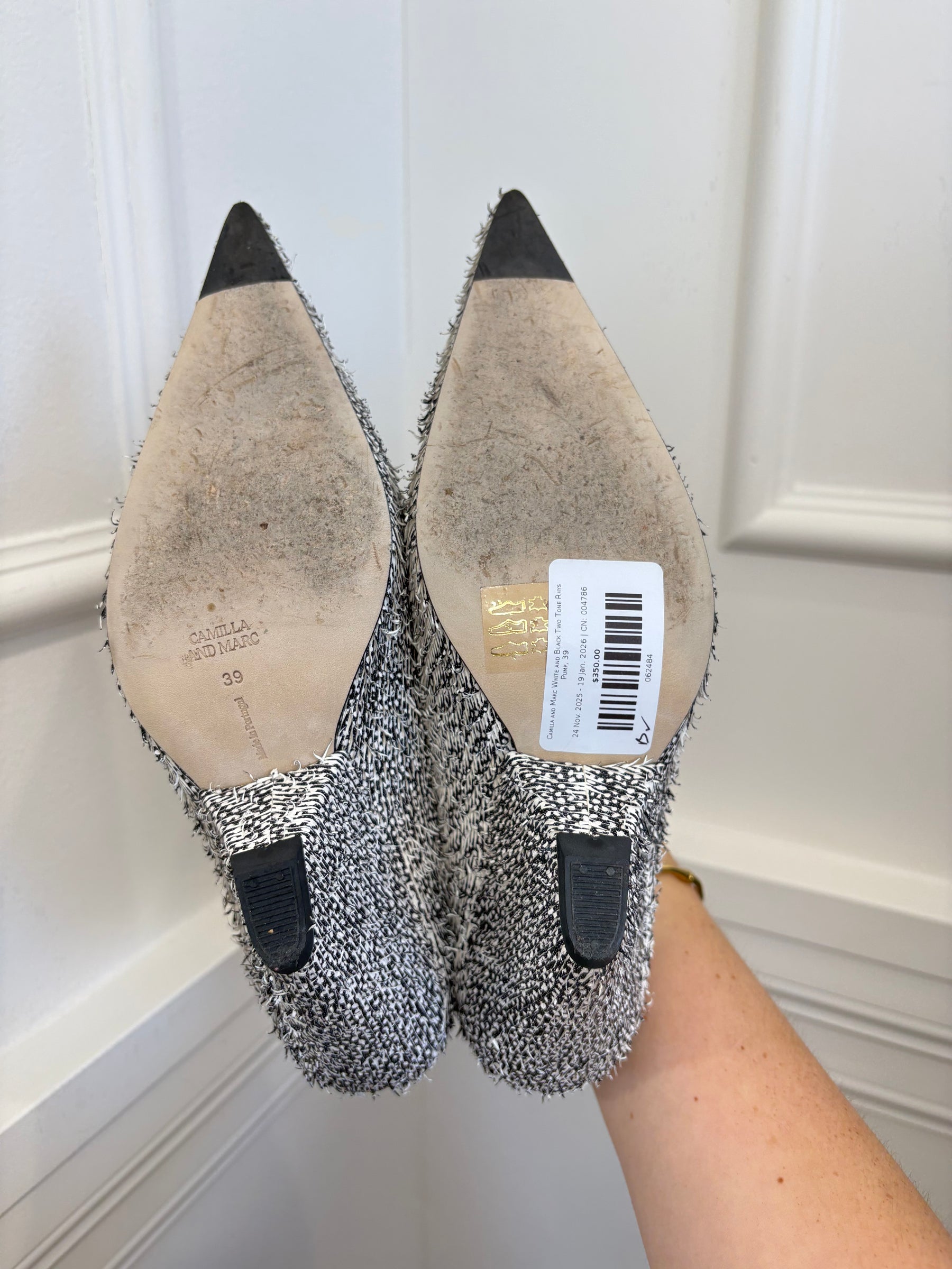 Camilla and Marc White and Black Two Tone Rhys Pump, 39