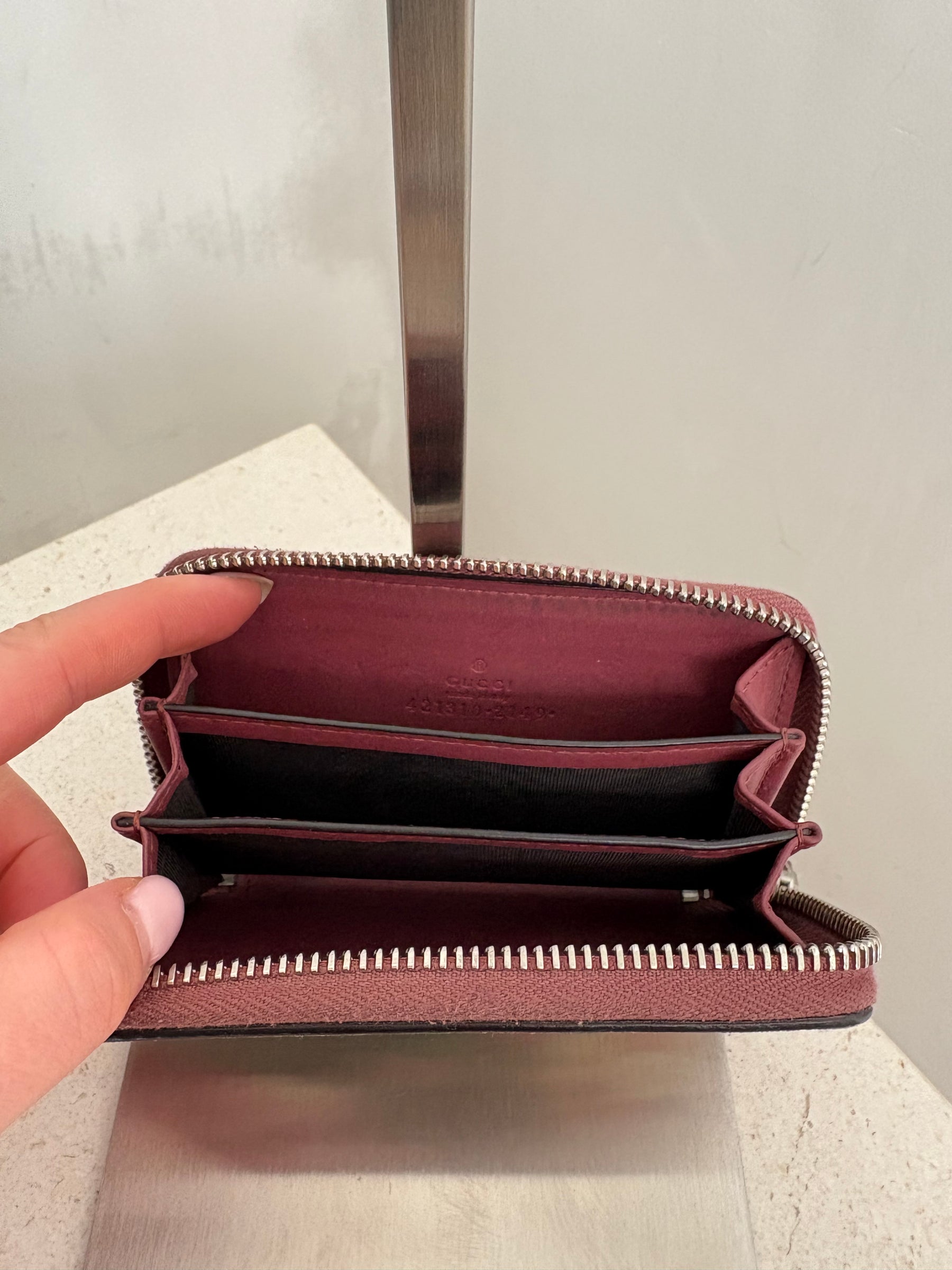 Gucci Blooms Mini Zip Around Wallet