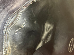 Chanel Black Lambskin Leather Vertical Mini Flap bag