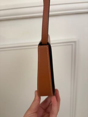 Loewe Calfskin Flat Cross Body Bag Tan