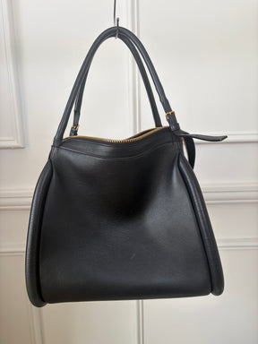 JW Anderson Black Leather Bumper Zipped Tote
