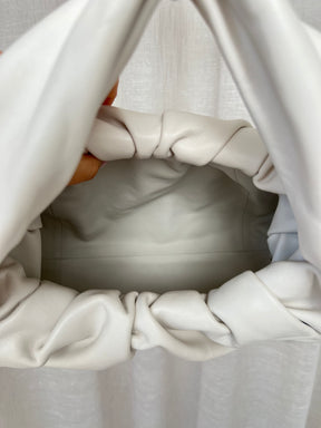 Bottega Veneta White Leather Shoulder Pouch