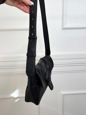 Gucci Black Leather Marmont Flap Shoulder Bag