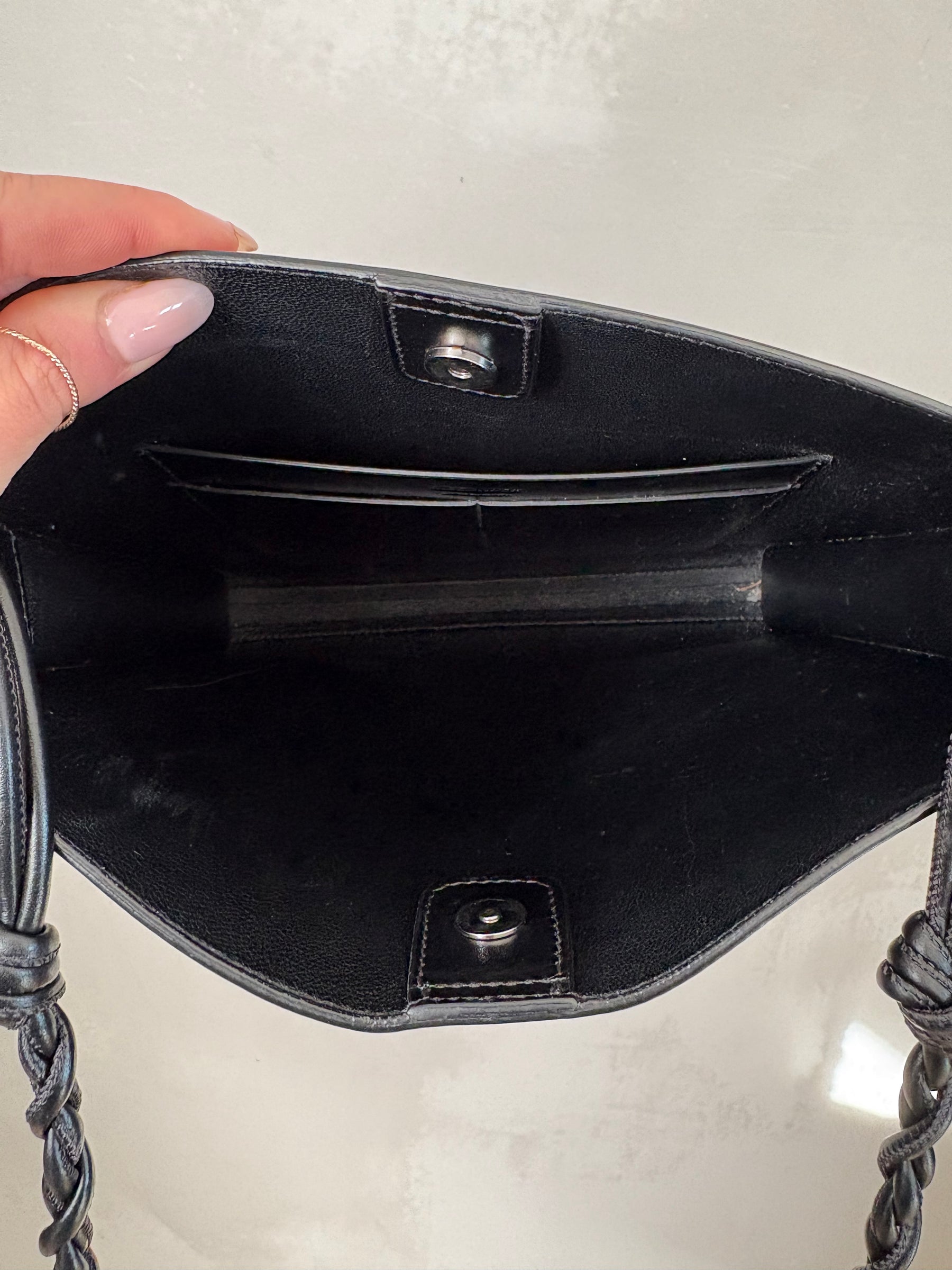 Jil Sander Black Leather Medium Tangle BAg