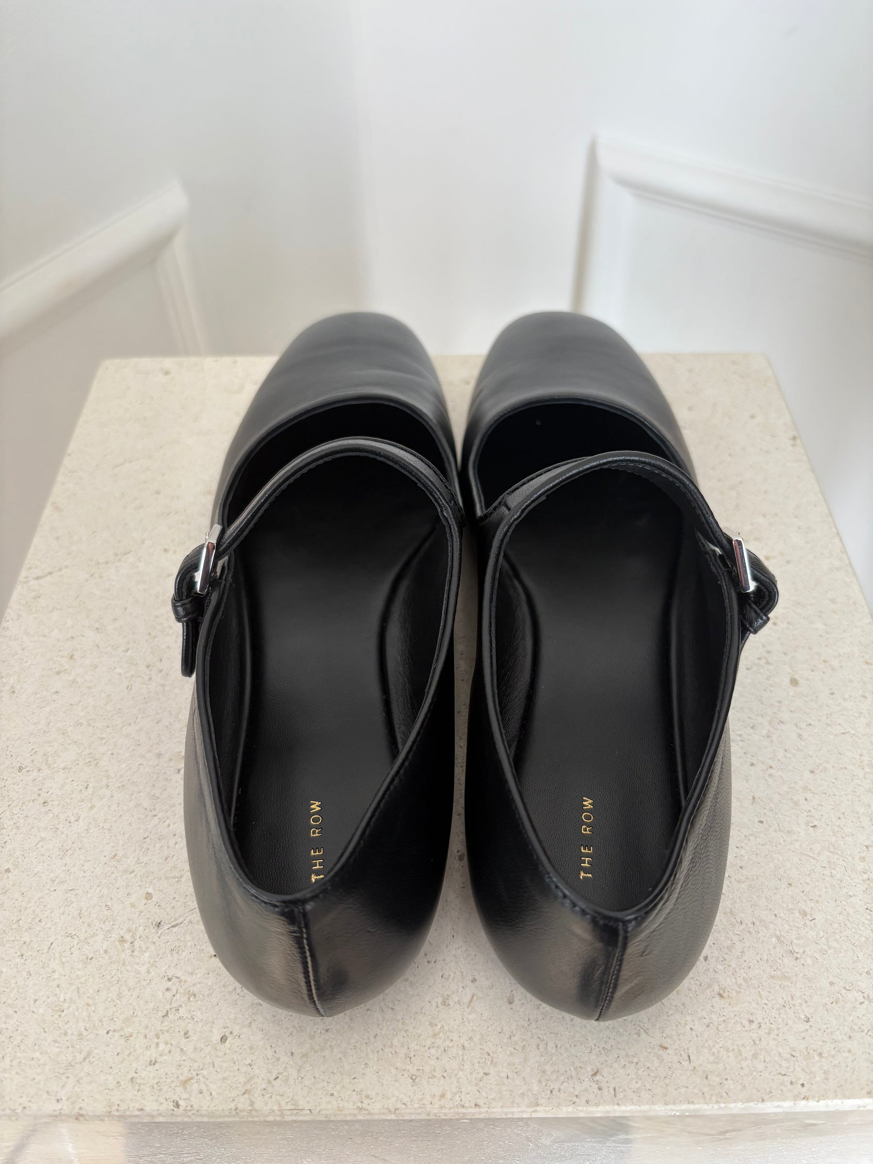 The Row Ava Black Mary Jane Ballet Flats, 40