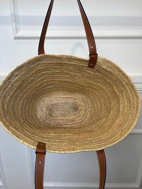 Loewe Large Leather Trimmed Basket Tote