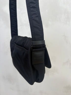 Saint Laurent Black Nylon Niki Small Messenger Bag