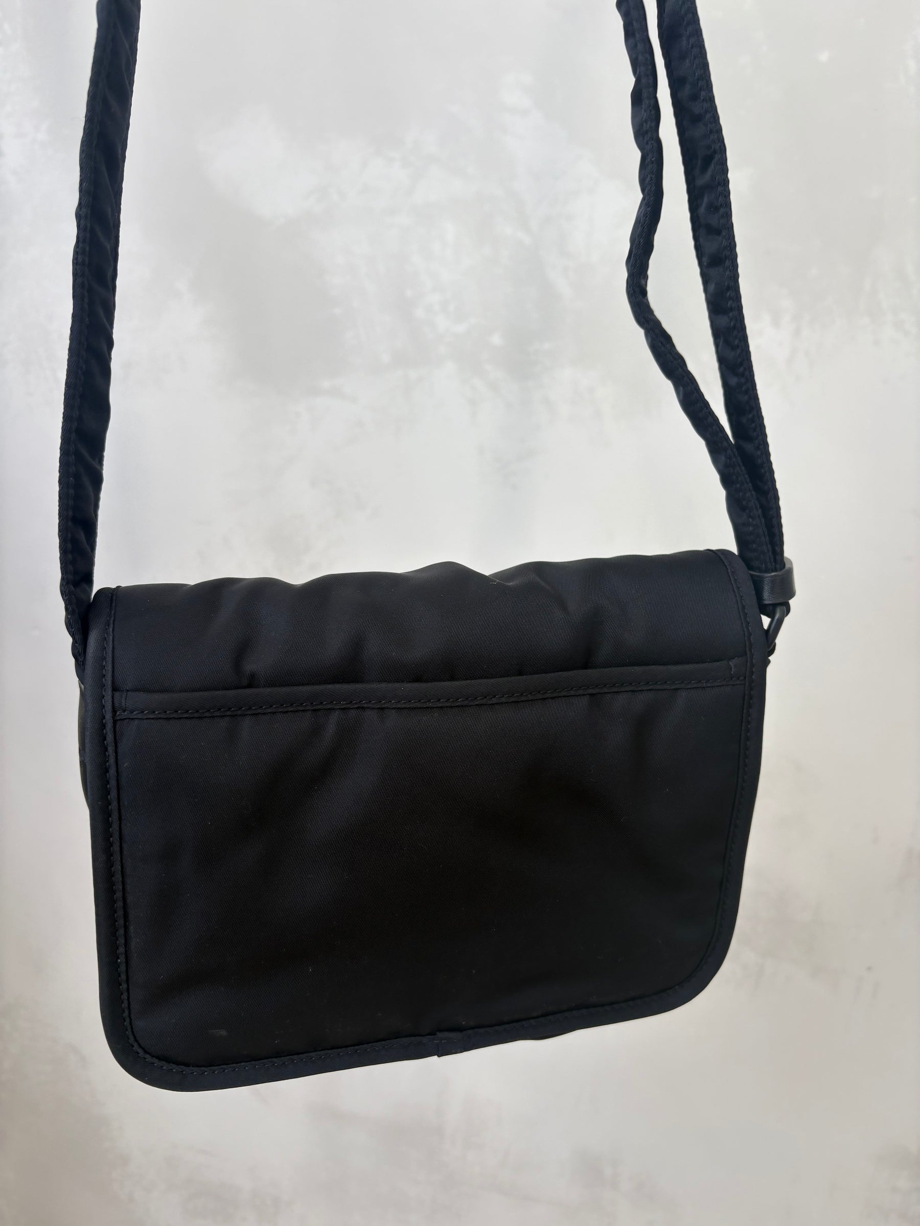 Saint Laurent Black Nylon Niki Small Messenger Bag