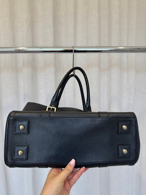 Mulberry Black Leathert Double Zipped Bayswater Tote