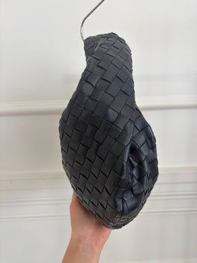 Bottega Veneta Navy Intrecciato Leather Teen Jodie