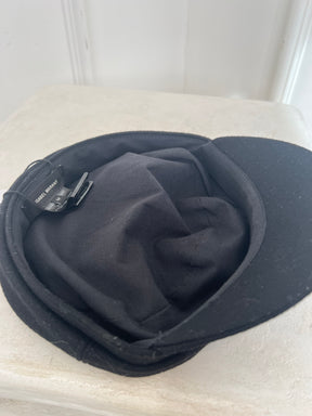 Isabel Marant Black Wool Blend Baker Boy Cap, 57