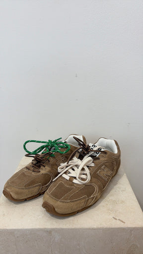 Miu Miu x New Balance Beige Suede Sneakers, 37.5