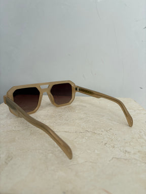 g.o.d Taupe Flap Top Aviator Sunglasses