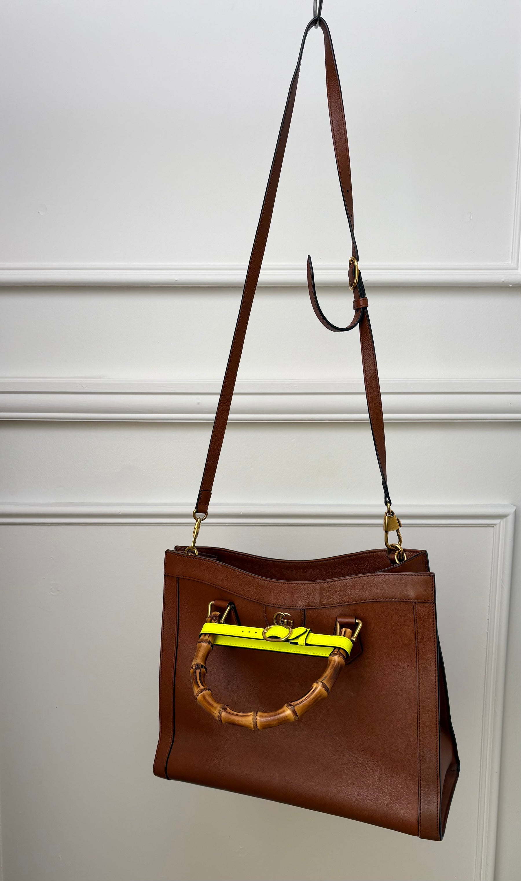 Gucci Tan Leather Diana Large Tote