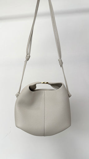 Polène Chalk Leather Top Handle Shoulder Bag