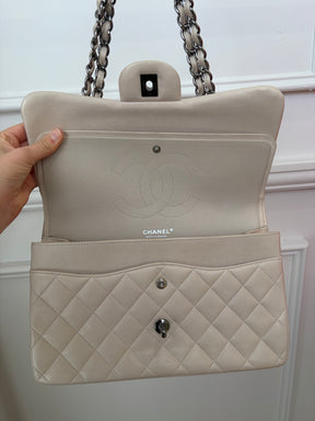 Chanel Stone Lambskin Leather Jumbo Flap Bag