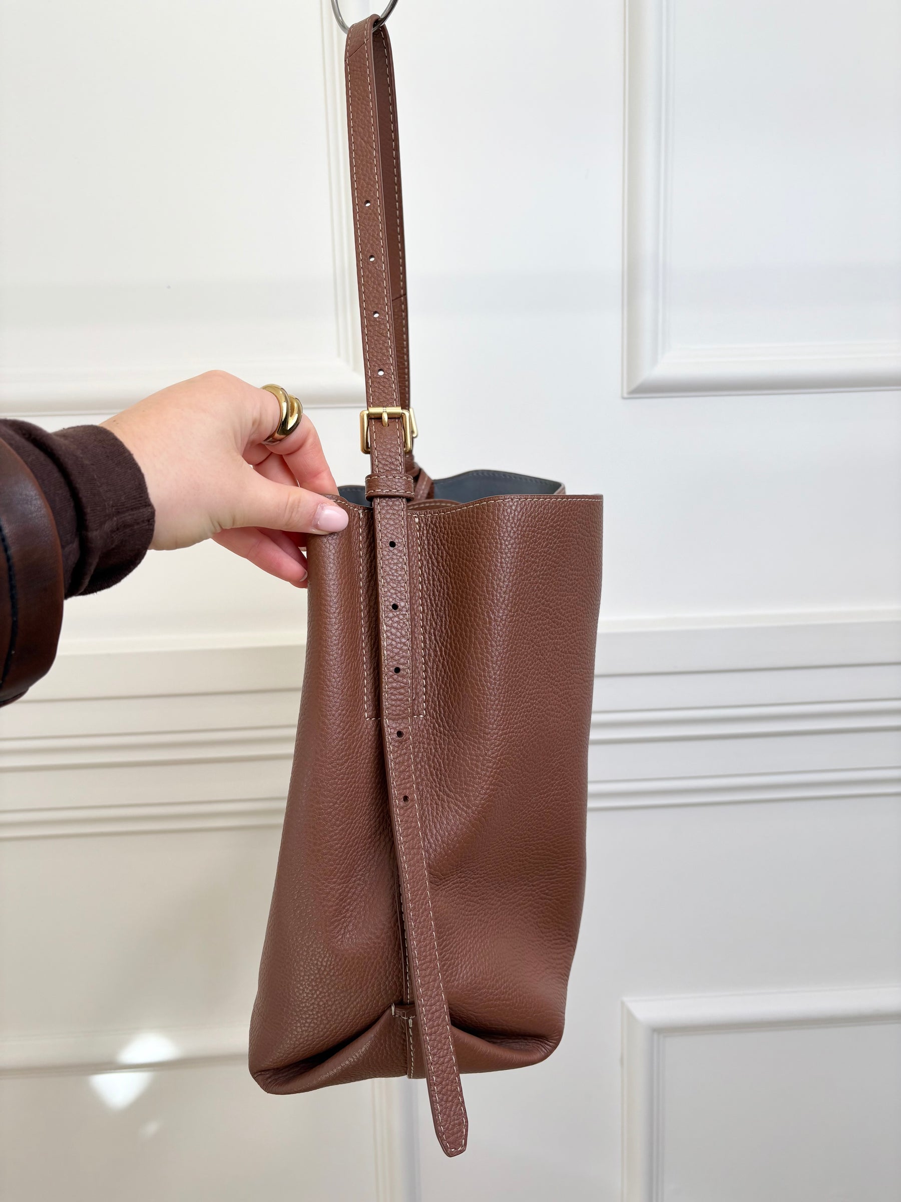 OROTON Margot Hobo Brown Leather