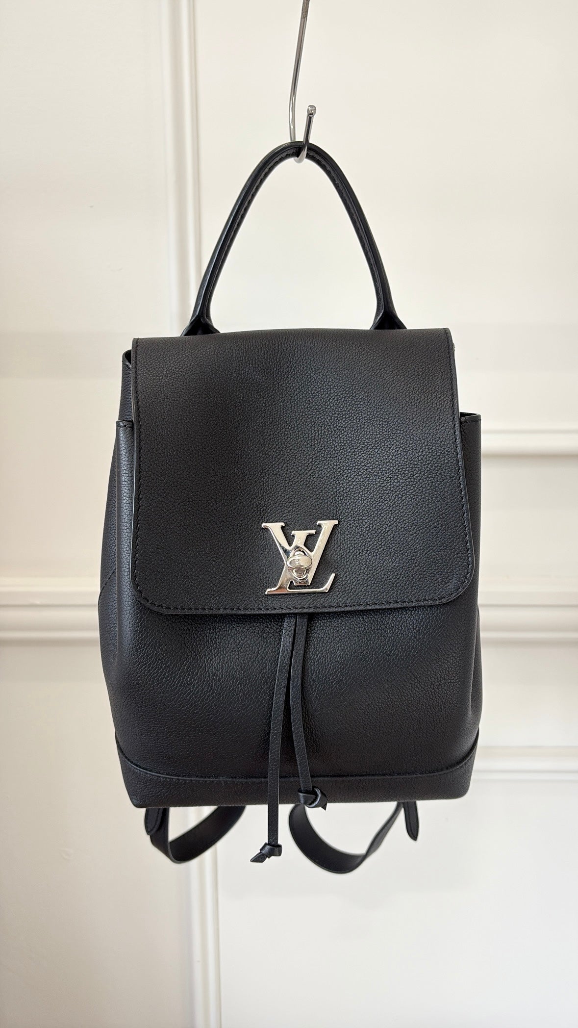 Louis Vuitton Black Leather LockMe Backpack