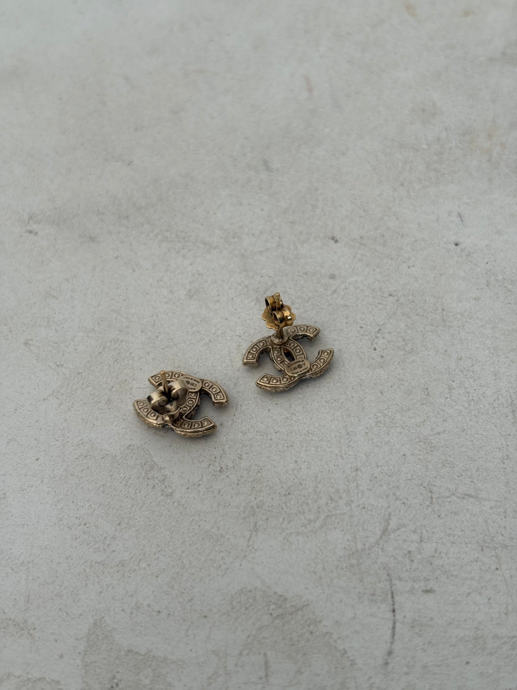 Chanel Faux Pearl CC Earrings