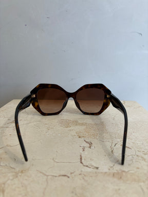 Prada PR 16WS Tortoishell Irregular Shaped Sunglasses