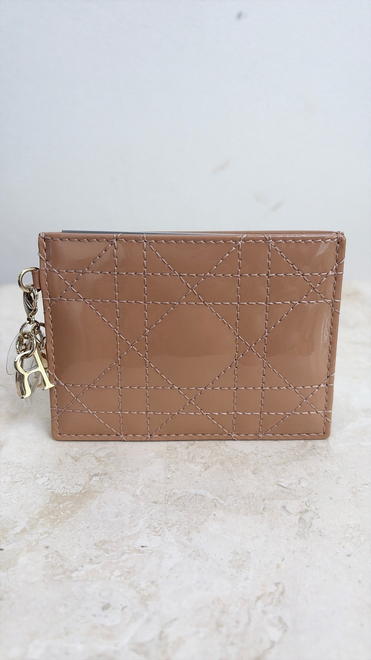 Dior Lady Dior Freesia Card Holder Beige