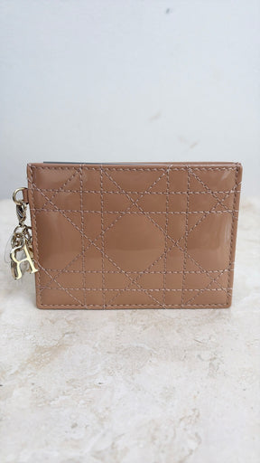 Dior Lady Dior Freesia Card Holder Beige