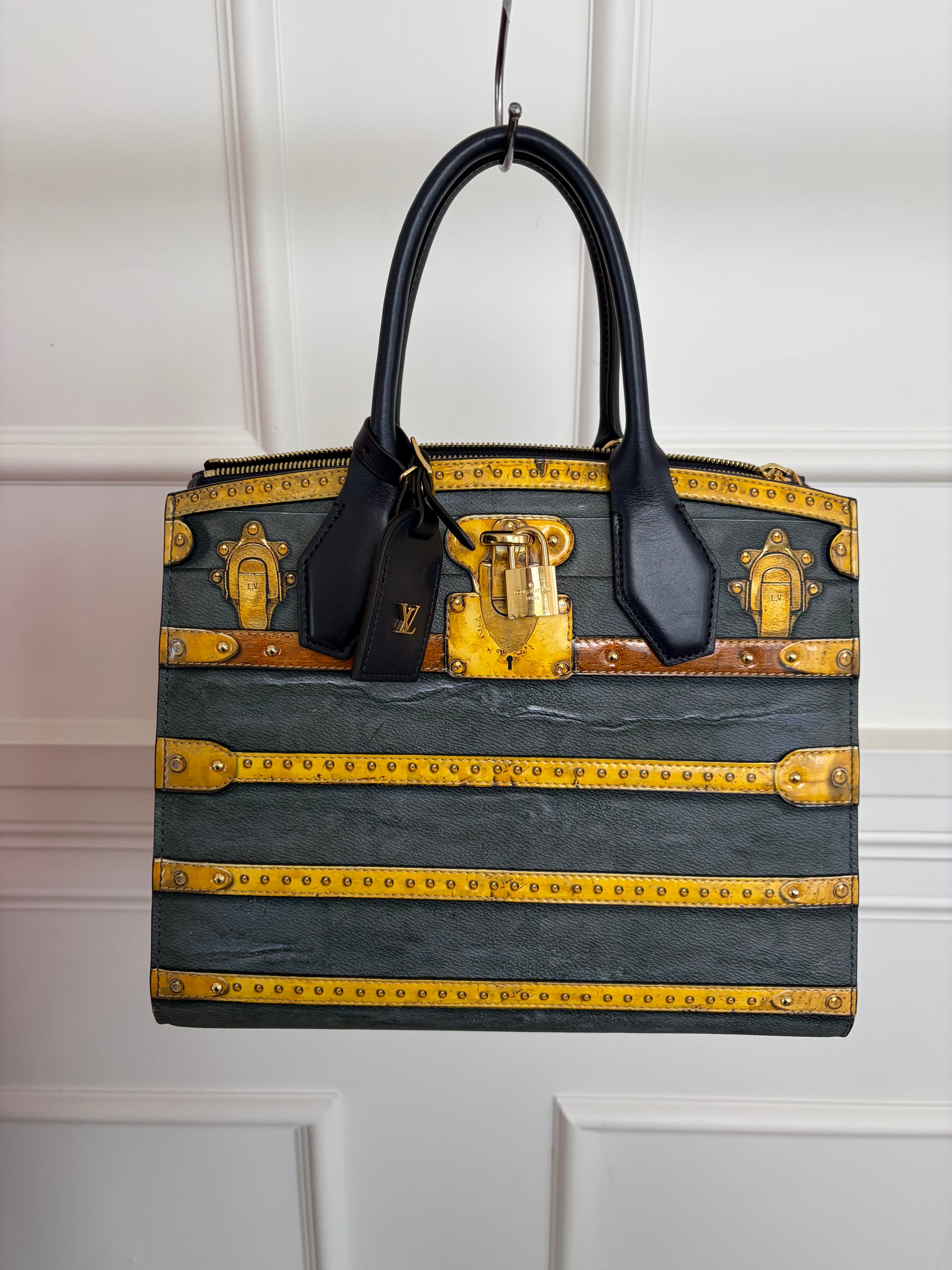 Louis Vuitton Calfskin Trunk City Steamer MM Bag