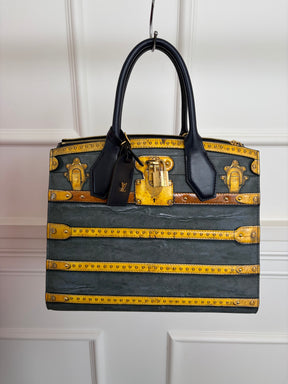 Louis Vuitton Calfskin Trunk City Steamer MM Bag