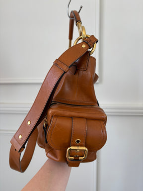 Chloé Medium Double Carry Bag In Clay Brown