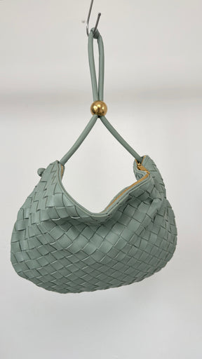 Bottega Veneta Sage Intrecciato LEather Turn Pouch