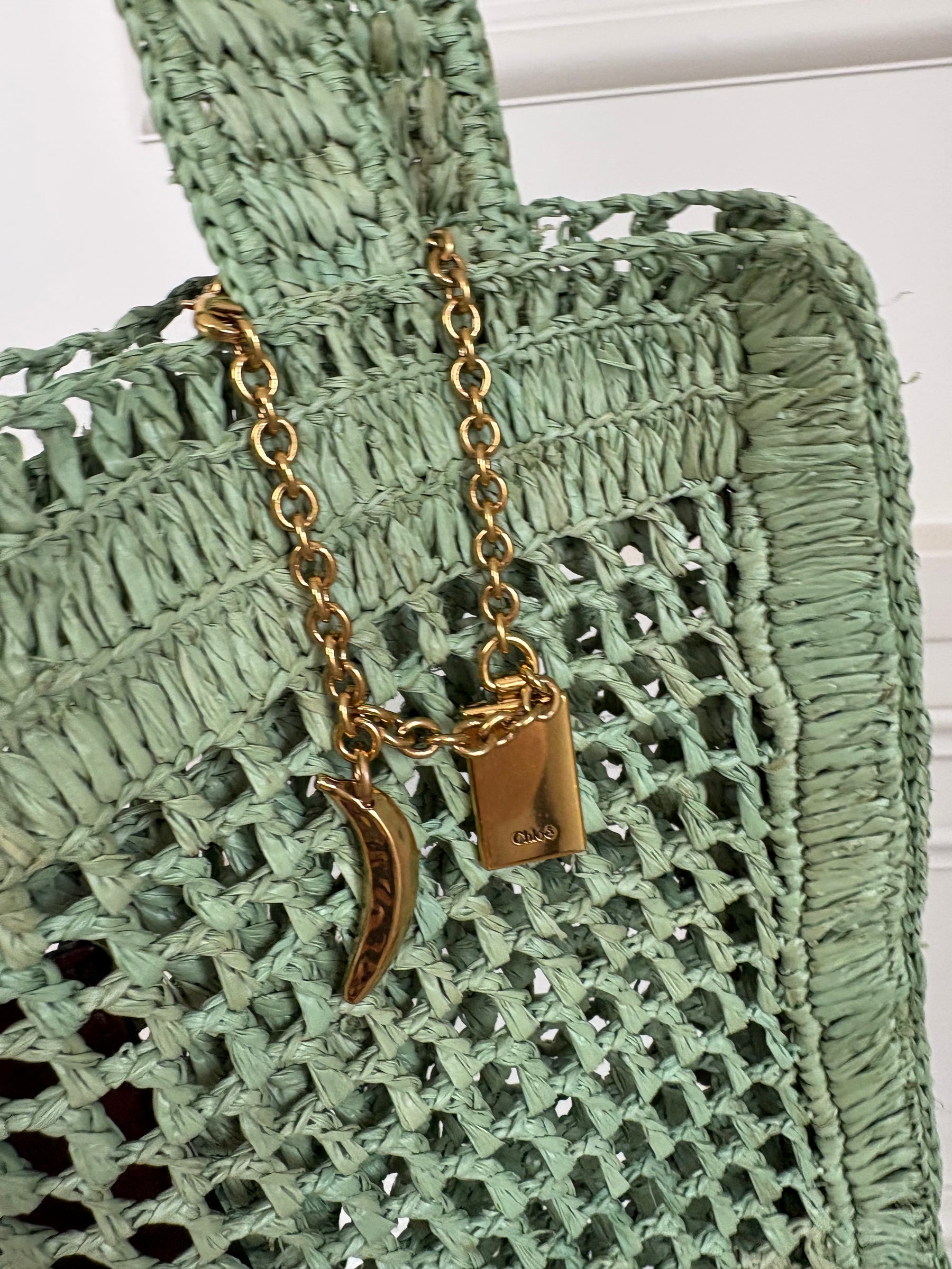 Chloé Summer Banana Tote Tea Leaf Green